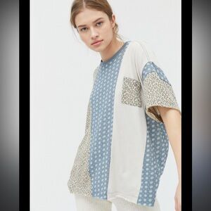 Urban Outfitters Shirt - “UO Vagabond Spliced Oversized Pocket Tee”